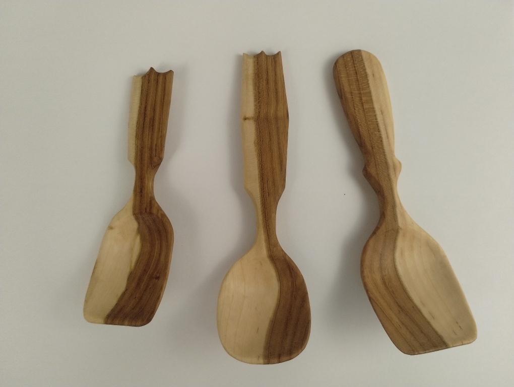 Artisanal castlecore kitchenware: handcarved eating spoons
